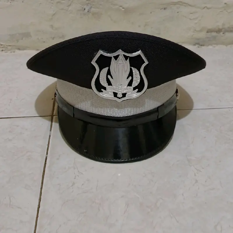 Topi pet satpam terbaru logo putih 0