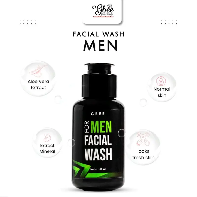 Gbee Glow Beauty Facial Wash Men Sabun Pria Untuk Mengangkat Kotoran Di Wajah 0