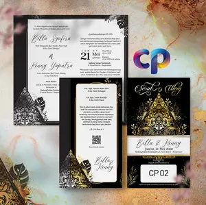 (50 Pcs) CP 01 - 06 Blanko Undangan | Blangko Undangan | Undangan Murah | Free File Setting