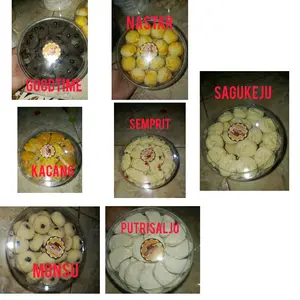 kuker toplesan, nastar, sagu keju, kacang dll toples uk 500gram ,