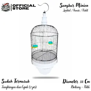 SET SANGKAR BURUNG MINION TANGGUNG LOVEBIRD D33 MOTIF BINTANG SANGKAR BESI BURUNG LOVEBIRD PARKIT KENARI MODEL