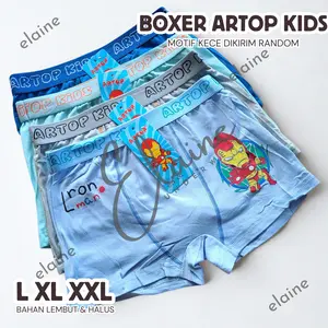 3,6,12Pcs Celana Dalam Anak Laki-laki Boxer Anak Cowok Artop Kids Cd Anak Impor - ELN0353
