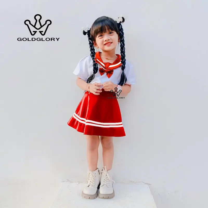 GOLDGLORY Baju Anak Set Jepang Stylish Seragam Sekolah 0