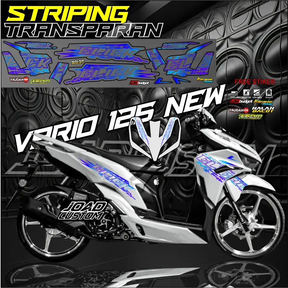 STRIPING VARIO 125 NEW STIKER VARIO 125 NEW GEN 2 TRANSPARAN Motorcycle striping  vario