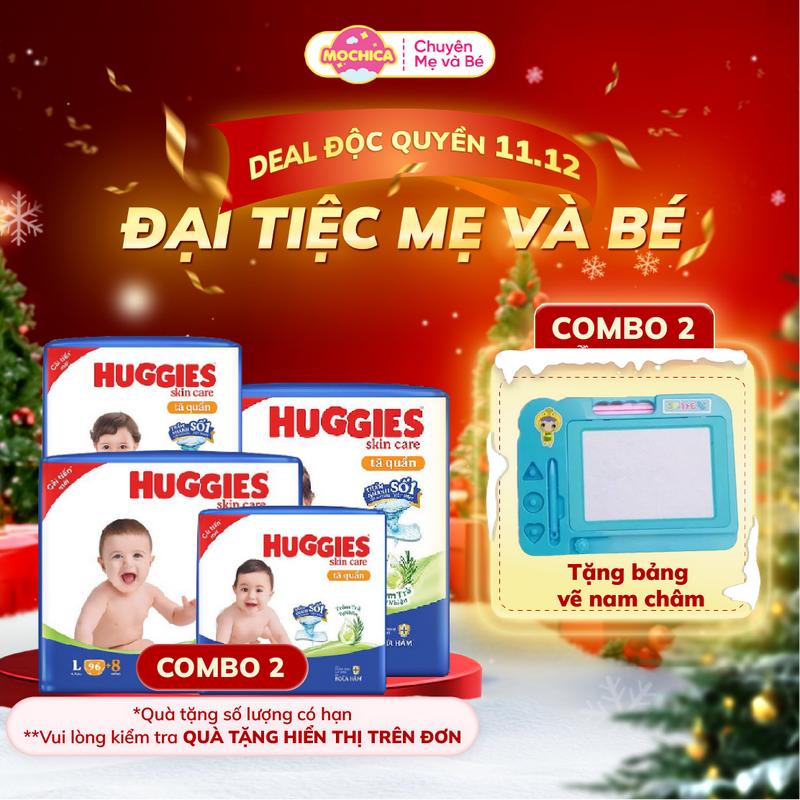   10.12 COMBO 2 BẢNG VẼ NAM CHÂM  Tã quần Huggies Skincare Mega Jumbo M106 L96+8 XL84+4 XXL76+4 