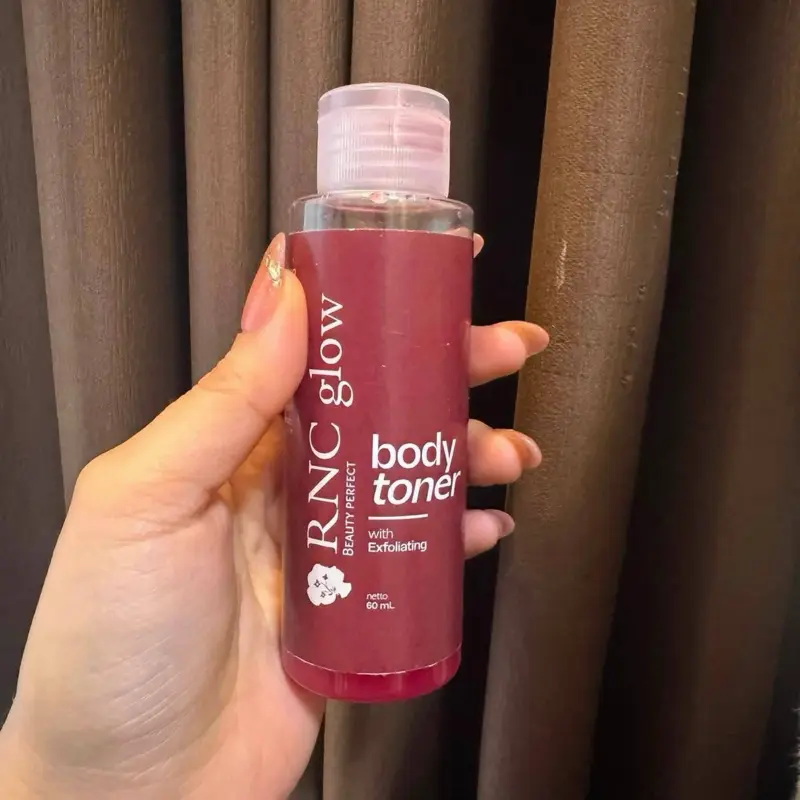 RNC Glow Body Toner dengan Exfoliating 60 mL - Toner Badan untuk Kulit Lebih Cerah dan Halus