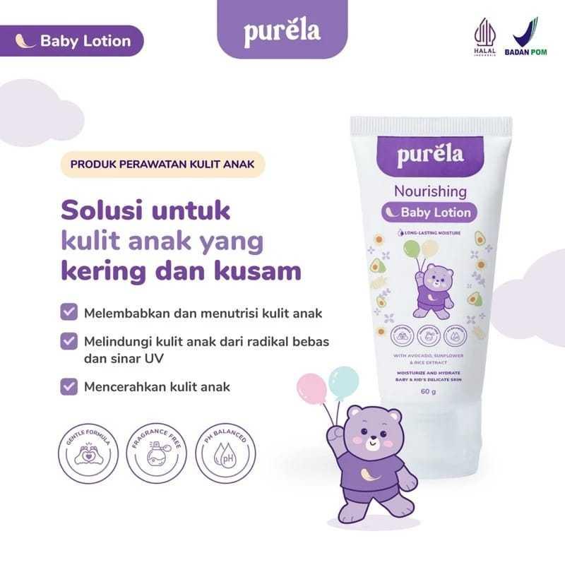 PURELA Soothing Baby Cream & Baby Lotion Combo Glowing - Membantu Mencerahkan & Mengatasi Permasalahan kulit Anak dan Bayi Penghilang Ruam Popok 3