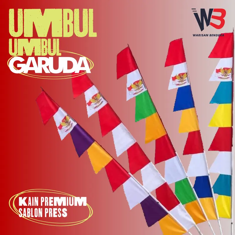 (10PCS) BENDERA UMBUL UMBUL GARUDA BIG SALE 0