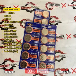BATERAI REMOTE MOTOR HONDA BEAT SCOOPY VARIO PCX STYLO ADV FORZA (CR2032)