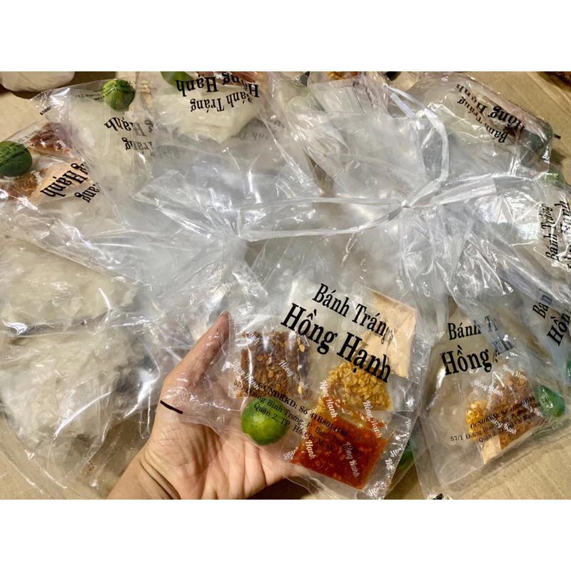 Bánh tráng trộn Hồng Hạnh sate muối nhuyễn tắc khô bò vụn dầu tỏi phi