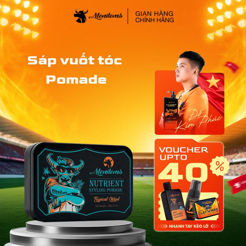 Sáp vuốt tóc Pomade Menitems, giúp giữ nếp tạo kiểu tự nhiên cả ngày dài 100gr - T1
