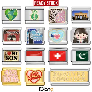 Italian Charm Bracelet - Gelang Wanita - Gelang Pria - Gelang Italian Charm - ICR040