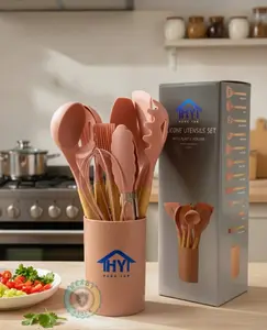 Spatula Silikon 12 Set Wadah Alat Masak