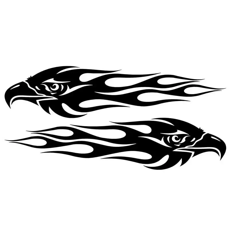 Stiker elang berapi cutting stiker api 2