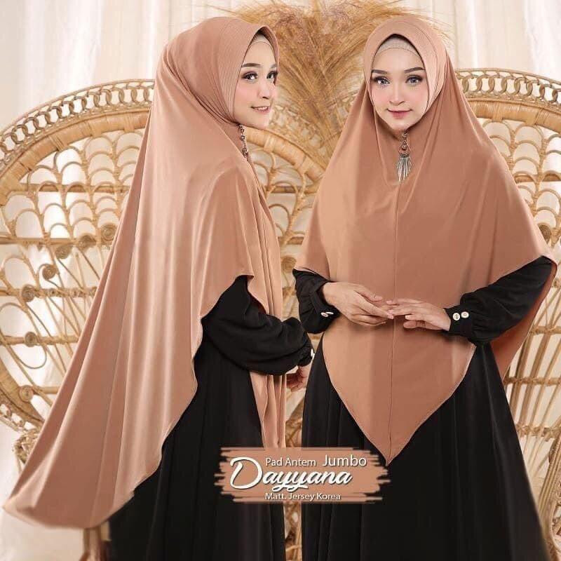 Hijab Khimar Syar’i Dayyana pad antem kekinian Syari Panjang  Instan 1