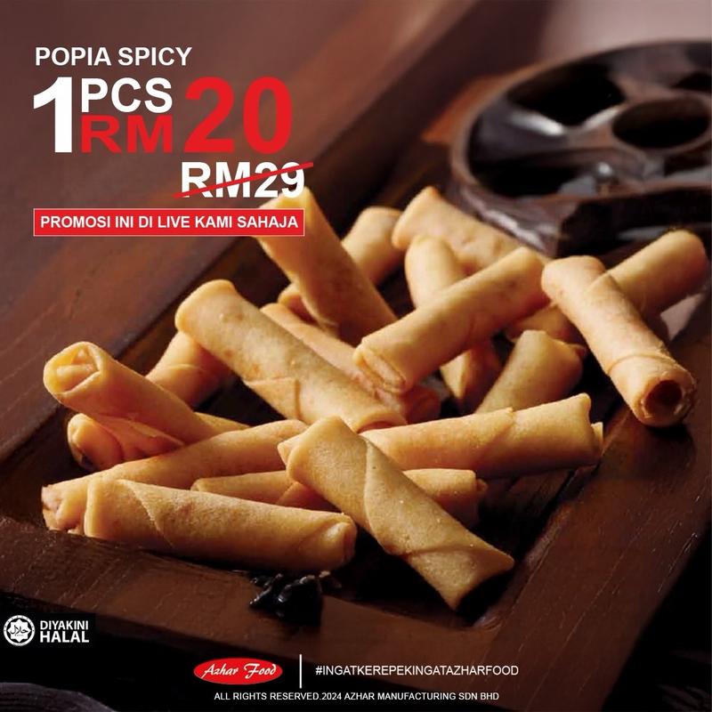 POPIA Popiah/ popia inti udang kering POPIA pedas 200g/500g/1kg ...