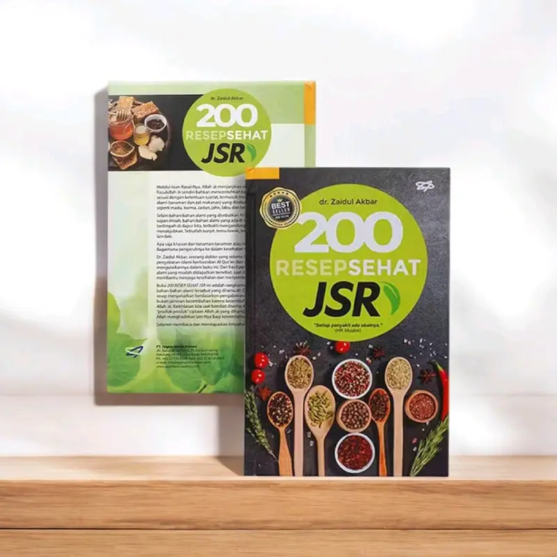 Buku 200 Resep JSR " Setiap Penyakit Ada Obatnya " Hard Cover Oleh Dr Zaidul Akbar