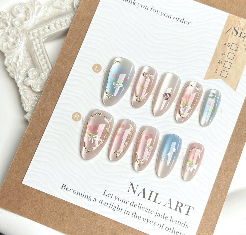 NAIL__XINH MÃ Đ623 MẮT MÈO  NAILBOX nail giả MÃ Đ623  Nữ Women Làm Nail