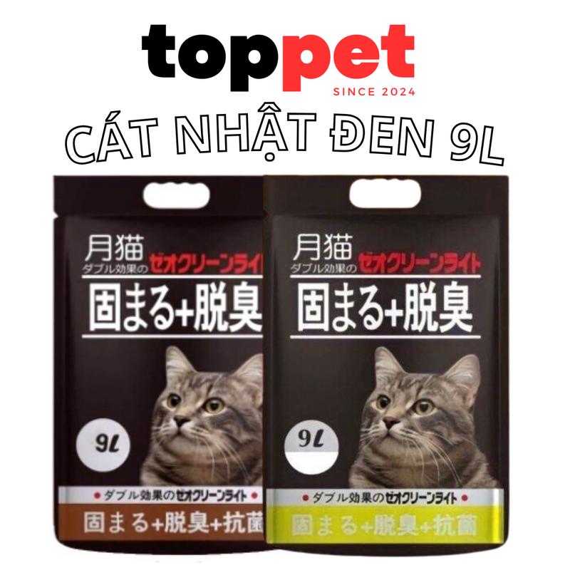 Cát nhật đen cho mèo Túi 9L. Cát mèo Tfor, Suncat, nhật đen khử mùi, vón tốt