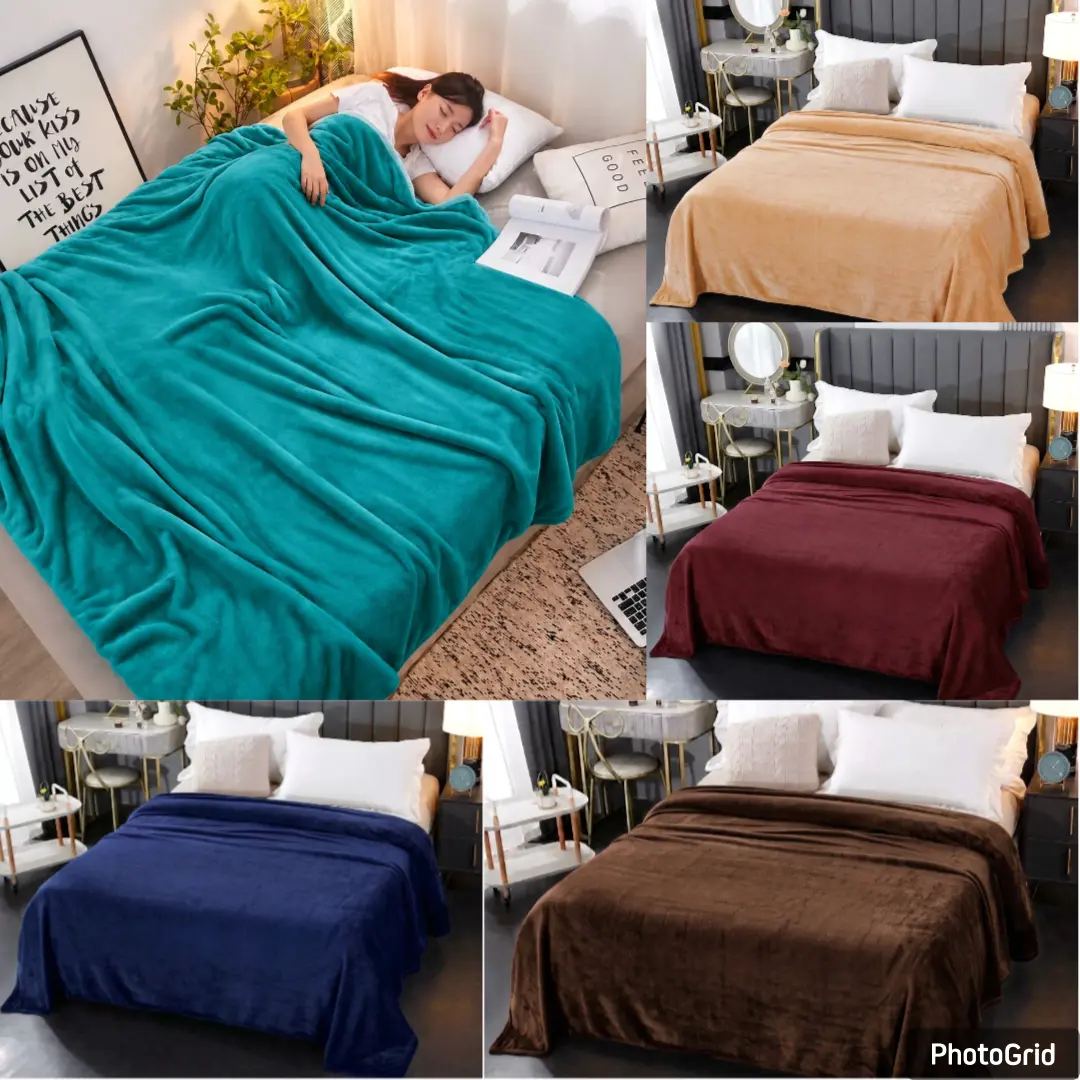 Selimut Bulu Halus Dewasa Motif Polos / Selimut Polos Aesthetic Import Murah Terlaris 150 x 200 dan 130x180 New Arrival
