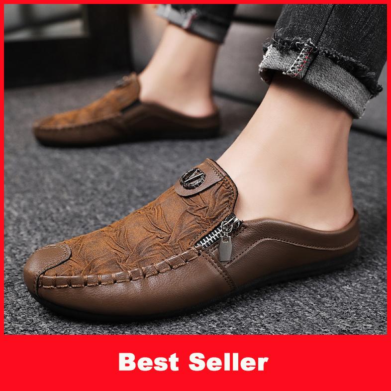 Giày Nửa, Phong Cách Hàn Quốc, Dành Cho Nam, Dép Nửa, Dép Đế Bằng, Giày Lười, Giày Giày Lười, Thời Trang Mới 2023, Giày Thường Ngày Giày Sục, [Giá Rẻ Hơn] Shoes