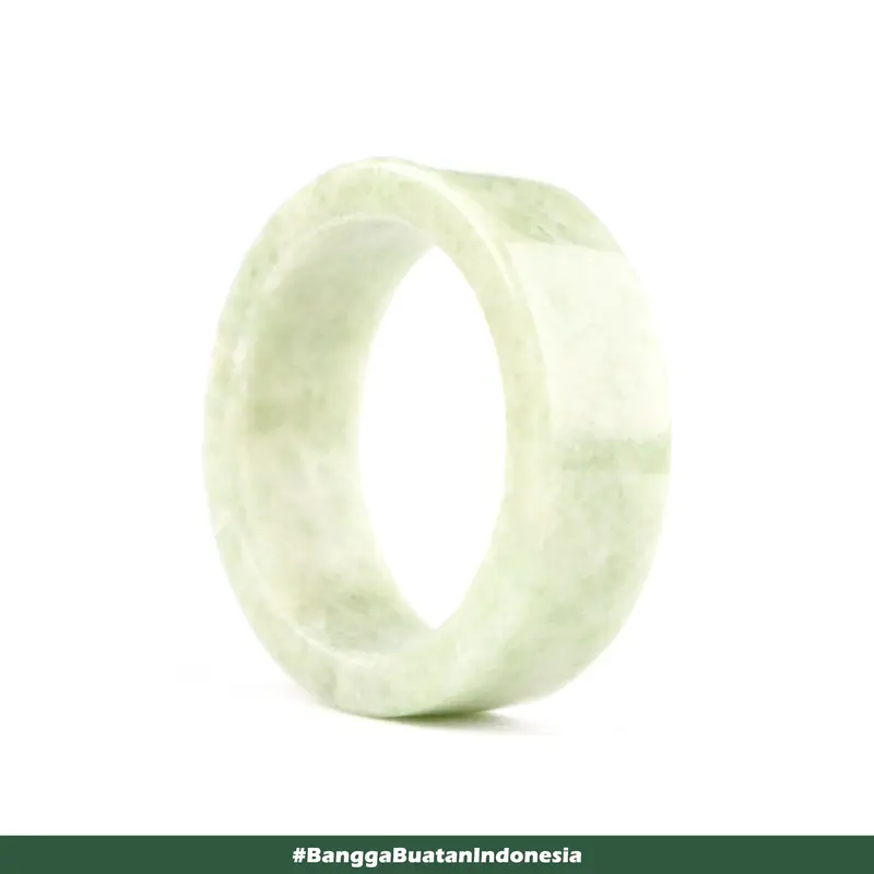 Batugiok.id Cincin Hijau Pria Wanita Model Bulat Cutting 1