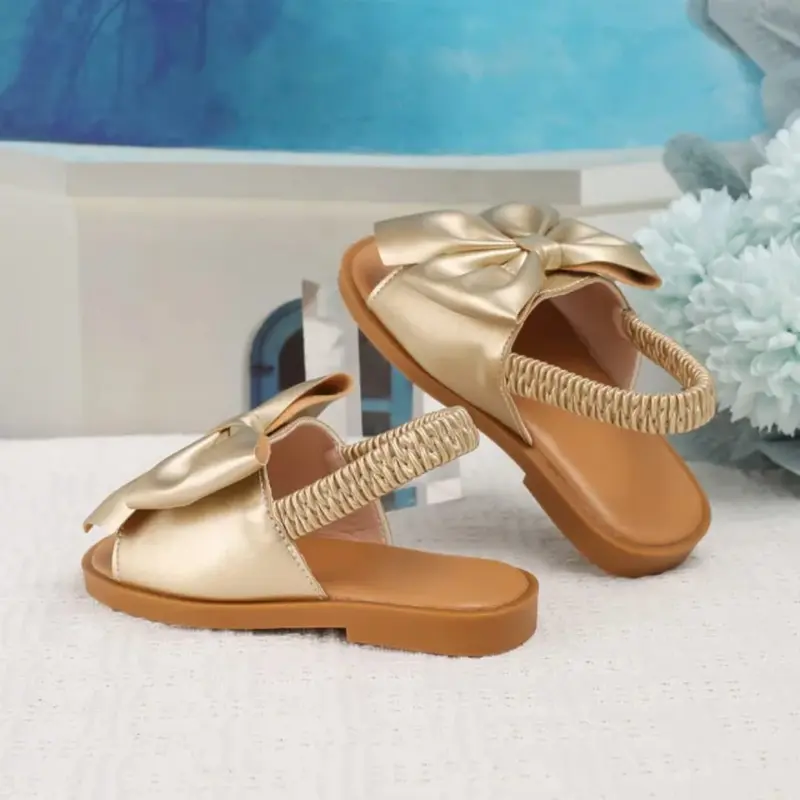 sandal anak perempuan motif terbaru /sandal slop anak  perempuan Fashion terbaru / sandal anak umur 6-9 tahun / sandal anak pesta / sandala anak perempuan slop / sandal anak perempuan motif pita / sandal anak perempuan premium 0