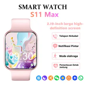 S11 max Smart Watch Max - Layar 2.01 Inch NFC Pengisian Nirkabel Tahan Lama Bisa Telepon Bluetooth Fitur NFC & Bluetooth Tampilan Jelas