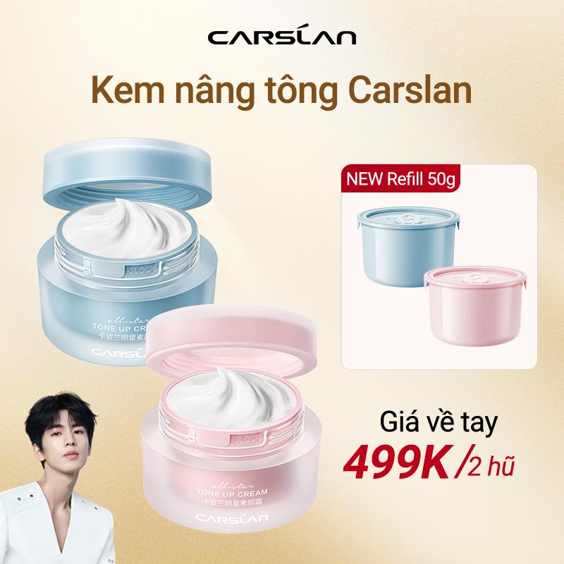 Kem nâng tông da Carslan kem lười trang điểm Kem lót che khuyết điểm hiệu quả Makeup nâng tông 50g