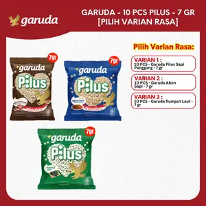 Garuda - 10 PCS GARUDA PILUS SAPI PANGGANG/ABON SAPI/RUMPUT LAUT (7gr) [PILIH VARIAN RASA] - GRD