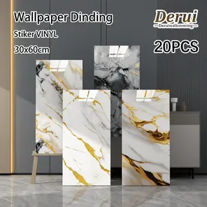 20pcs 30x60cm Granit Wallpaper Dinding Kamar Stiker VINYL Menirukan Lantai Cabinet Marbel Pvc  simulasi Marble stiker  dinding aesthetic stiker  meja Marmer