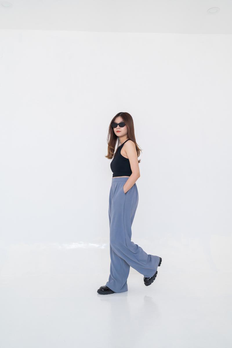Product Introduction of Georgios Women l Ely Culottes Pants | Celana Panjang Kulot Wanita Kekinian Bawahan Casual High Waist Dewasa Hitam Loose Airflow Tebal 2