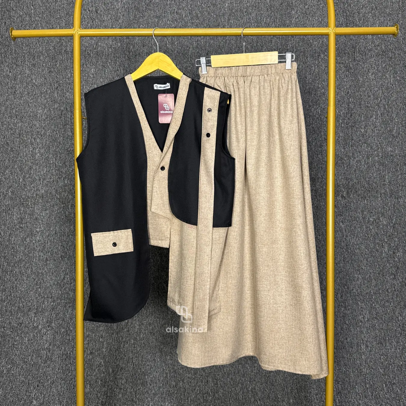 Zalina One Set Rok - Setelan Wanita - Setelan Kekinian - Setelan Rok Wanita - One Set Wanita Kekinian
