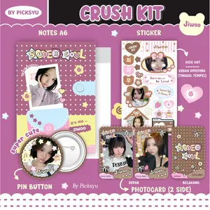 HEARTS2HEARTS CRUSH KIT II BUKU CATATAN - PIN - STICKER - PHOTOCARD UNOFF HEARTS2HEARTS
