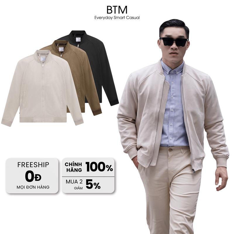 Áo Khoác Da BTM Suede Basic Bomber Jacket - Vải Da Lộn 2 Lớp Form Slim - Mã 12.368.8