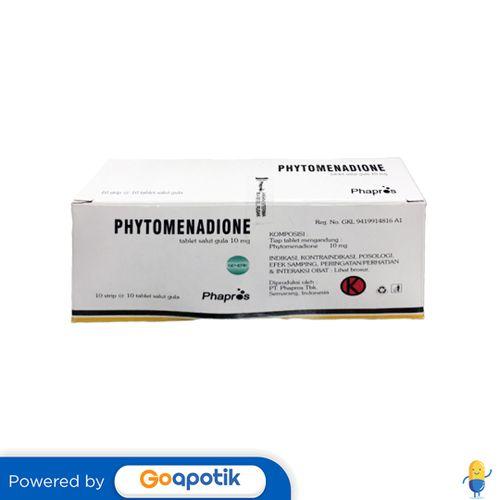 PHYTOMENADIONE PHAPROS 10 MG BOX 100 TABLET
