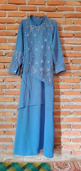 Product Review of Na Fashion- NAMIRA Dress Gamis Malaysia Kombinasi Brukat Bahan Crinkle Premium mix brokat sapto minimalis cantik mewah elegant from L**m p**d 0
