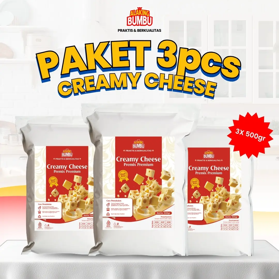 [ALAKINGBUMBU] 3×500GR  PAKET 3PCS CREAMY CHEESE 500GR