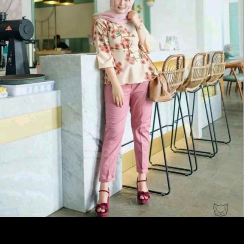 Celana baggy pants wanita premium||celana panjang wanita||celana kerja wanita 6