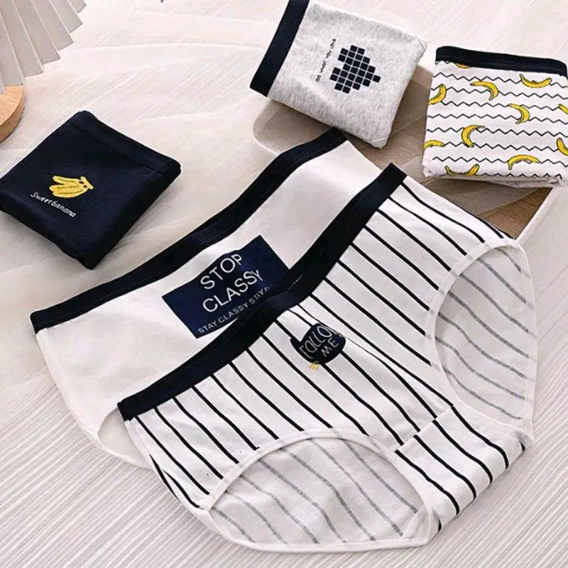 12Pcs CS35 CD Celana Dalam Wanita Katun Motif Cewek 2
