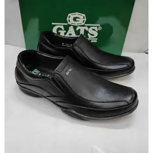 Sepatu Pantofel Pria Sepatu Kulit Gats GI 7211 - Black Shoes