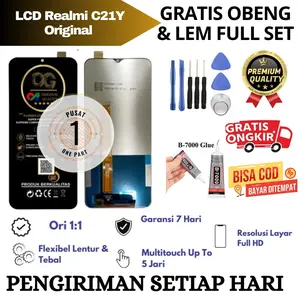 Lcd Touchscreen Realmii C21Y Original Full set Free Lem dan Obeng / Lcd Realmi C21Y Original OG SUPER Full set