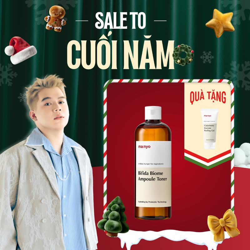   Long Chun x manyo  Nước Hoa Hồng ma:nyo Bifida Biome Ampoule Toner 210ml 400ml Làm Đẹp Da Skincare 