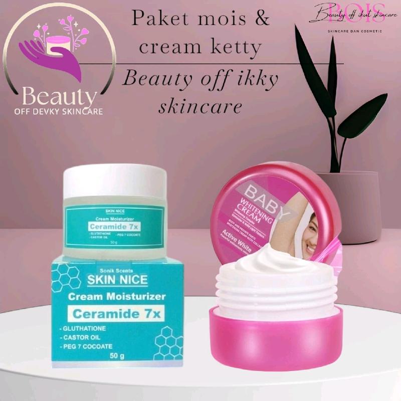 Paket 2 in 1 CINDYNAL bb cream ketry +  SKIN NICE ceramide moisturizer 7x Niacinamide Mencerahkan Wajah Leher 0