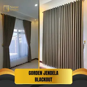 Gorden Jendela Blackout Premium 12 gelembung | Tirai Anti Silau Bahan Tebal | Gorden  Minimalis Modern | Cocok Untuk Kamar & Ruang Tamu