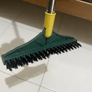 Sikat WC 2 in 1 gagang panjang sapu pembersih lantai Dinding magic broom menyikat kamar mandi