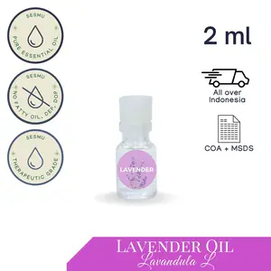Sampel Lavender 100% Pure Essential Oil ukuran 2 ml, 5 ml, dan 10 ml | Minyak Esensial Alami | Essential Oil Aroma | aromatherapy oil | | aroma terapi anti nyamuk