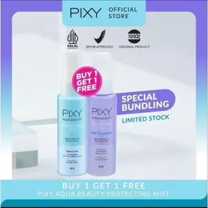 PIXY BELI 1 GRATIS 1 BUNDLING FACE MIST AQUA BEAUTY PROTECTING MIST GLOW & MATTE