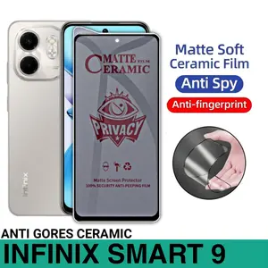 Anti Gores Ceramic untuk Infinix Smart 9 Matte Anti Spy Privacy.