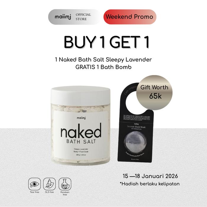 Gambar Maiimi - Naked Bath Salt: Sleepy Lavender | Bath Salt | Garam Mandi dari Maiimi & Mini Maiimi Kota Administrasi Jakarta Selatan Tokopedia